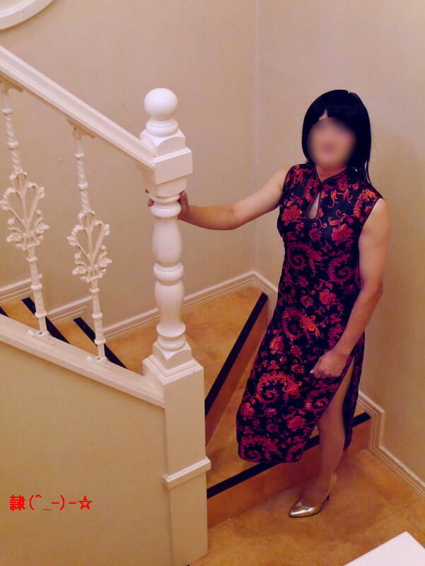 Japanese Crossdresser Shemale Straightjacket Qipao BDSM Pics XHamster