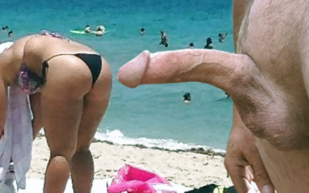 Wifes yellow masturbate dick on beach