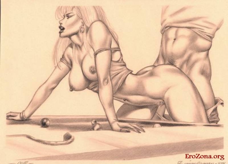 Рисованный порно мультик с красотками
