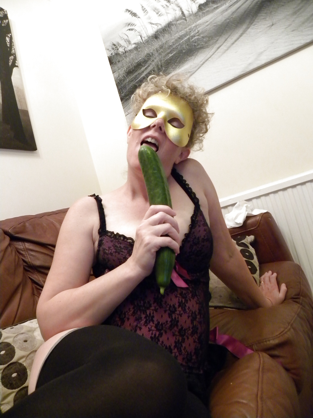 Sex Fun with a cucumber image