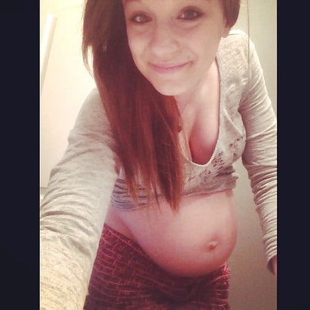 Nice pregnant teen with huge belly