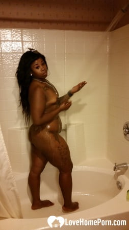 black honey gets recorded as she showers         
