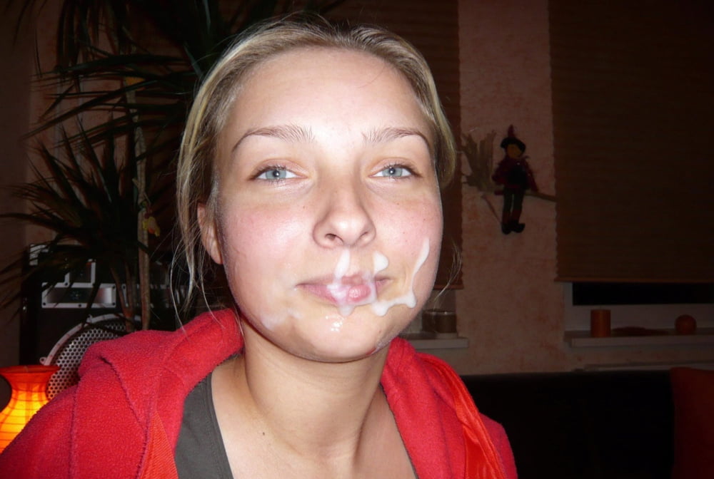 Homemade facial cumshot