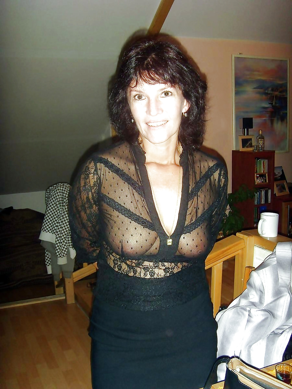 Sex My Se.xy Amateur WHORE WIFE, paid  to Fuck Dresses as SLUT J image