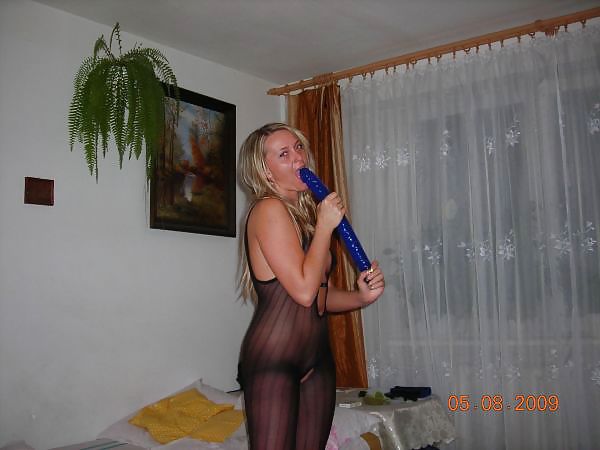 Sex Blond bodystocking slut image