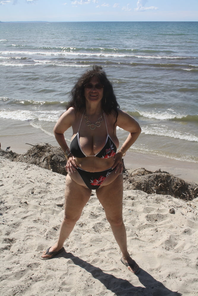 Hot Busty Beach Mature In String Beer Bikini - 22 Photos 