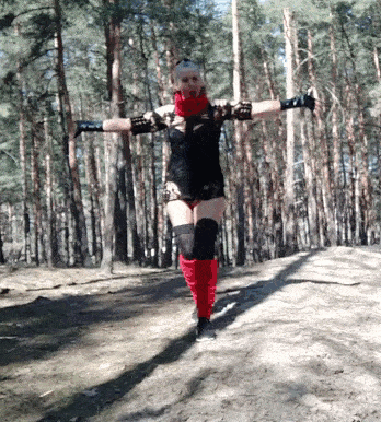 Lukerya in the forest