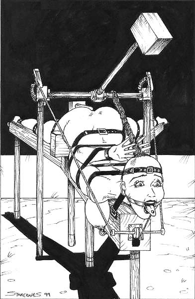 Slaves In Bondage BDSM Cartoon Art
