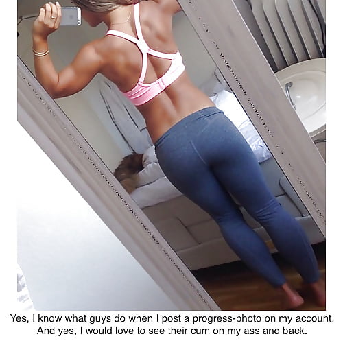 Sex Captions fitness and fit girls with yogapants and bikini's image