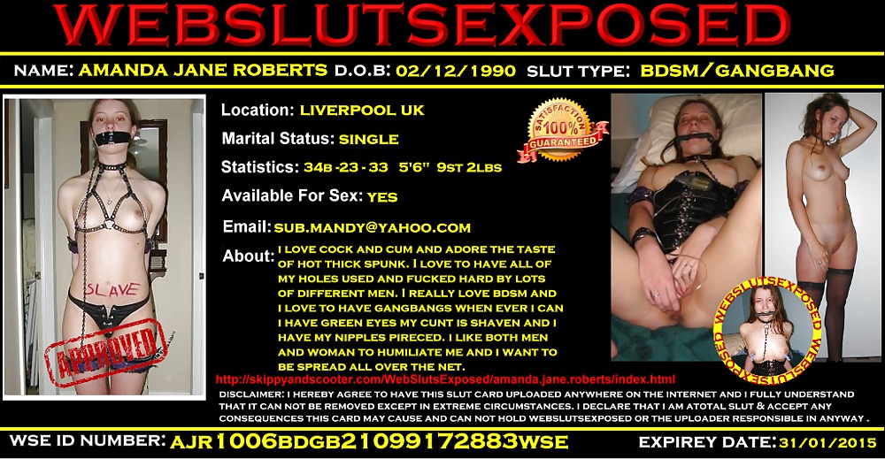 Sex exposed slut cards image