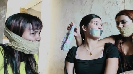 my playful female captors were crazy gag fetishists         