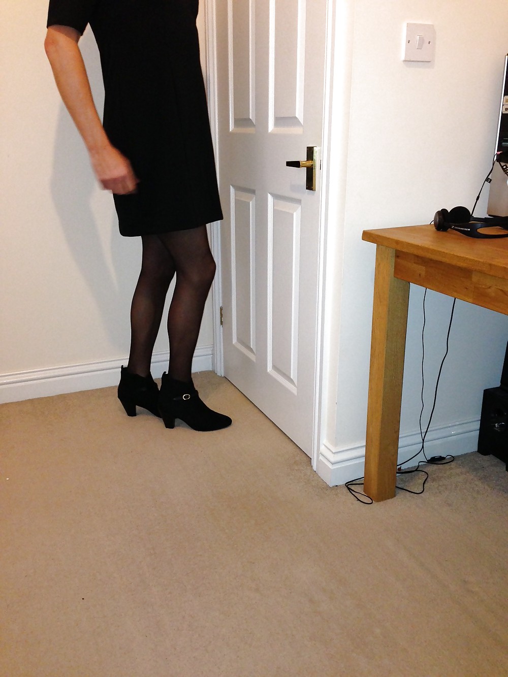 Sex new little black dress and stockings image