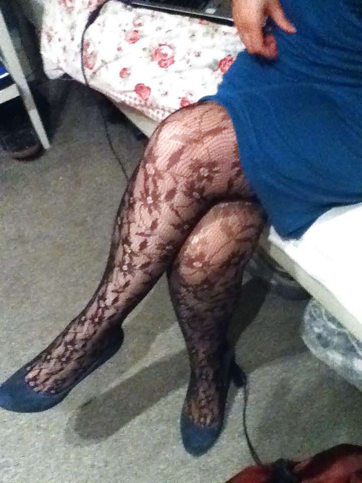 Sex Naughty Nymph in her Patterned Tights image