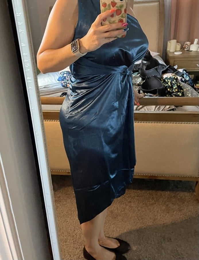 Blue Satin Dress 7 Pics Xhamster 2103