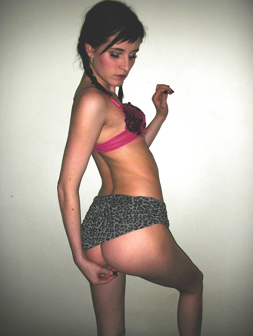 Sex skinny brunette posing image