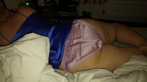 Sex wifes satin panties taken while she relaxes image