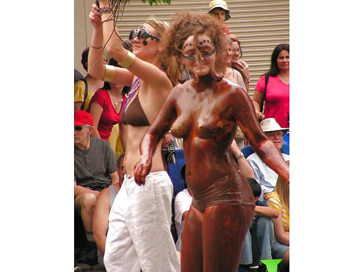 Sex Nude Painted Ladies in Public Fetish Gallery 8 image