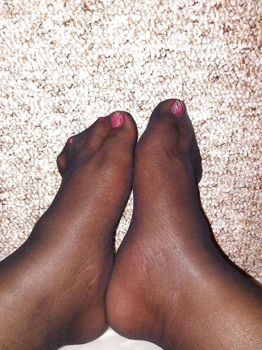 Sex BBW ebony feet in pantyhose image