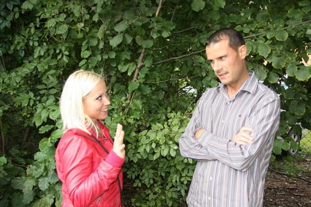 they fuck first outdoors and then in a country cottage         