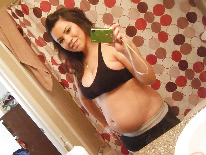 Sex Amateur PREGNANT teen selfshot part 2 image