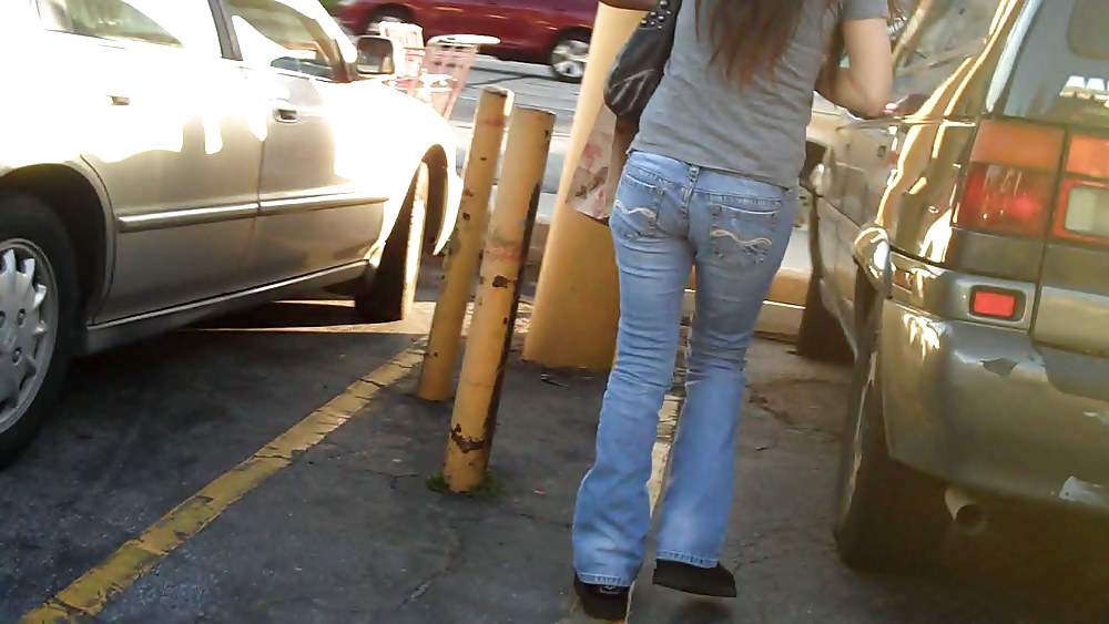 Sex Pattys nice tight butt ass in jeans in the parking alot image