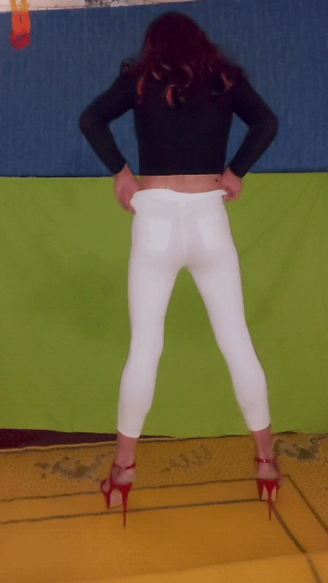 Sexy white stretch pants