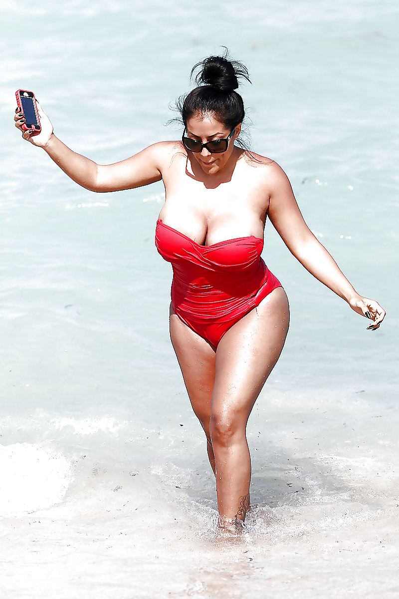 Sex Kiara Mia In A Red Bikini in South Beach image