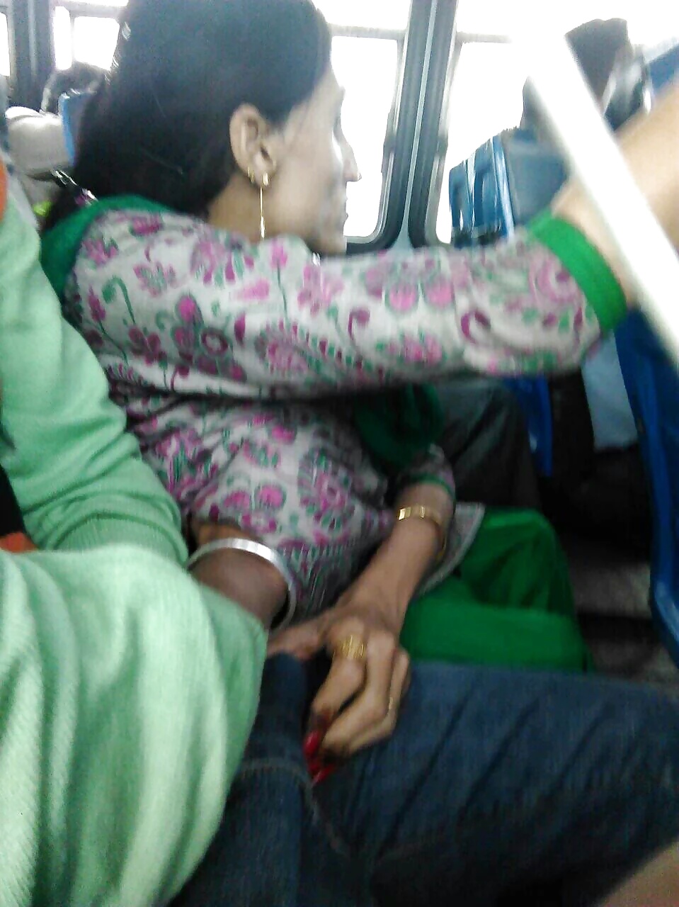 Granny want to touch dick on train
