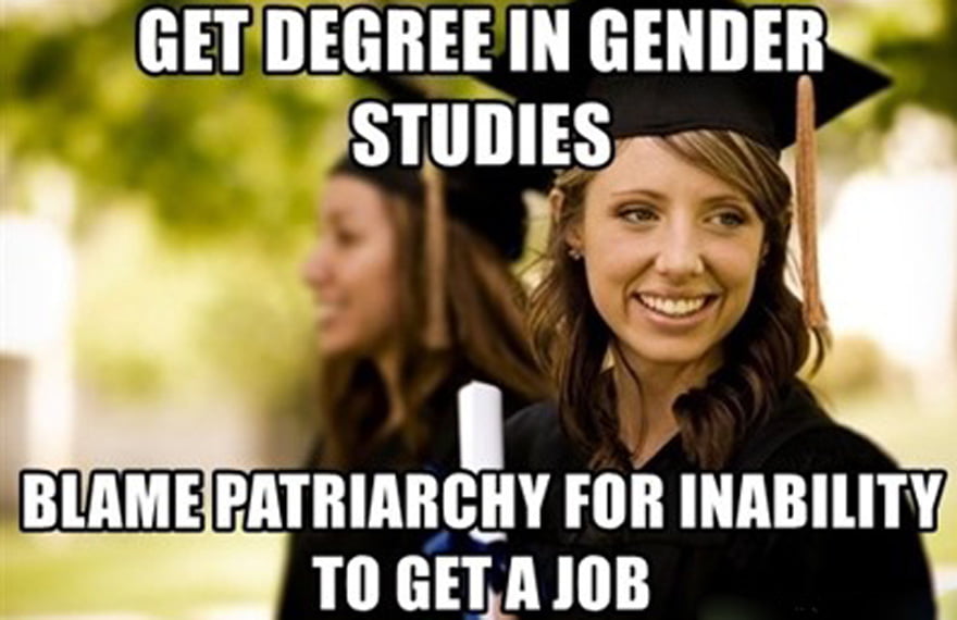 The degrees you can get. Patriarchy meme. What is your Gender meme.