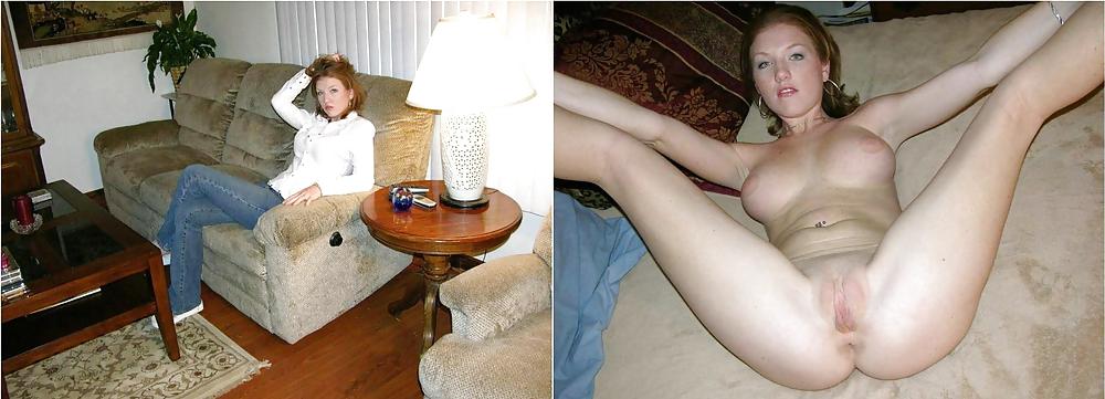 Sex Sexy ladies before and after dressed undressed image