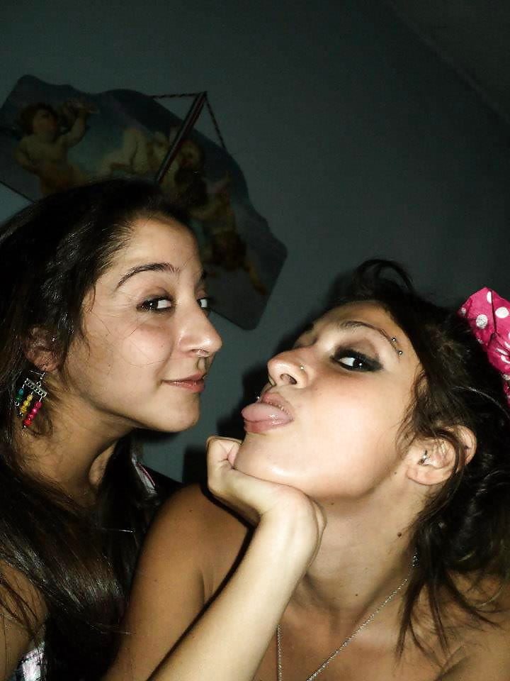 Sex 3 sexy teens friends with a whore face image