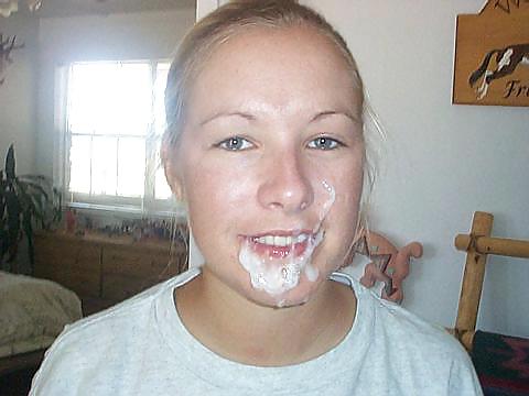 Sex JIZZ ON HER FACE I image