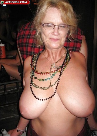 Mardi Gras busty granny! Does Anyone know her name?