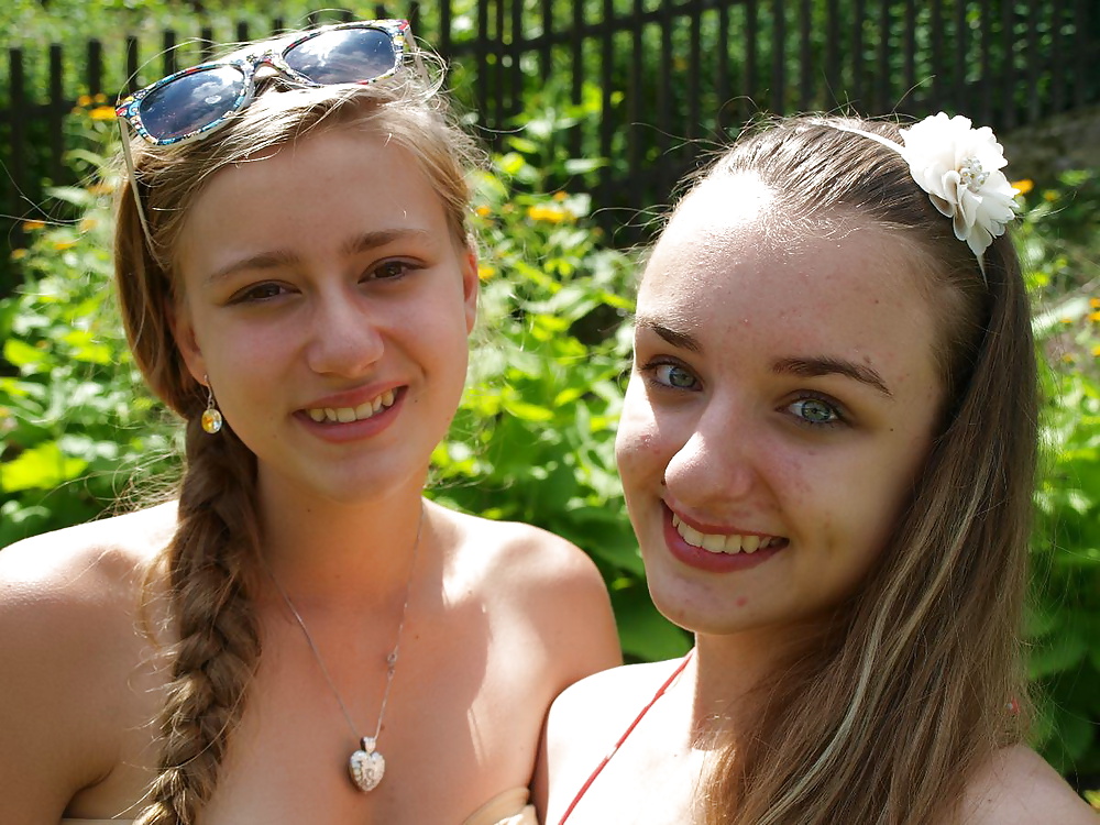 Sex Bikini teens in the garden 2 image