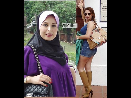 Moroccan hijabi before and after....so sexy