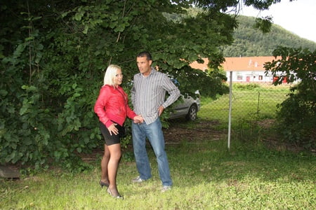 they fuck first outdoors and then in a country cottage         