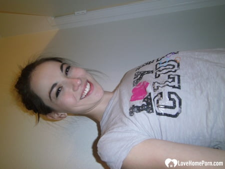 girl with cute eyes seduces like a pro         