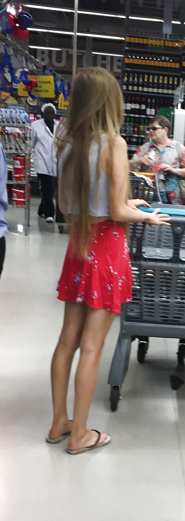 Sex Tight and skinny long hair mall teen image