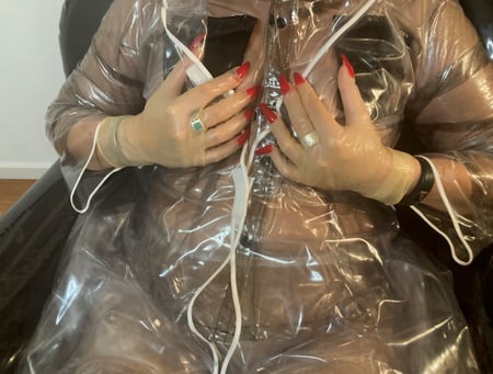 clear high heels and clear pvc fetish         