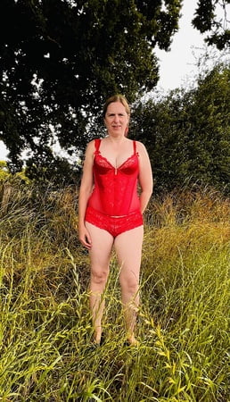 red outfit field fuck         