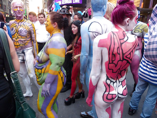 Sex I  LOVE NEW YORK  PART 2 !!  Body Painting in Times Square image
