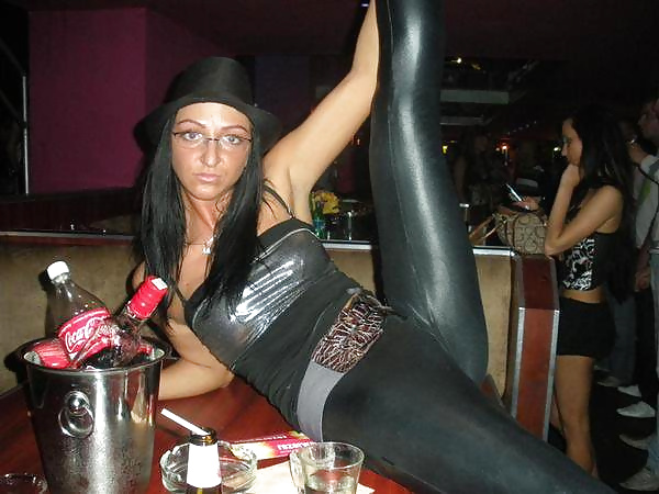 Sex wet look leggings image