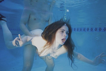 Naked teens swimming