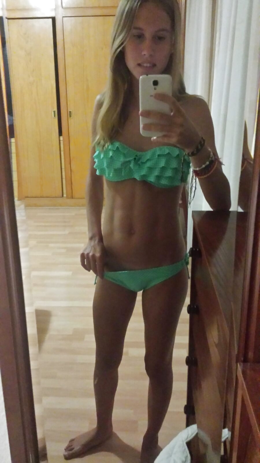 Sex Skinny Teen Strips Showing Her Bush image
