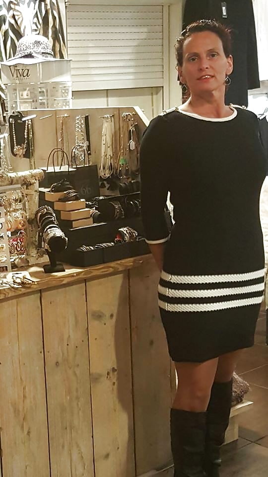 Sex Dutch slut shows clothes from her own shop image