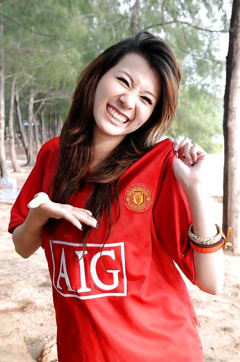 Sex Amateur Self Shot In Football Shirts Thai image