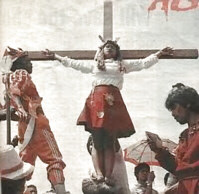 crucified girl and teen