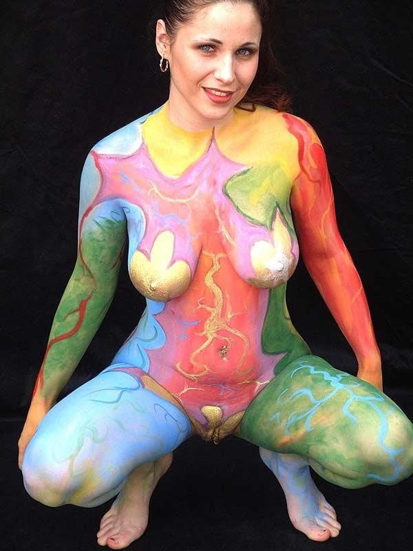Sexy girls wearing body paint