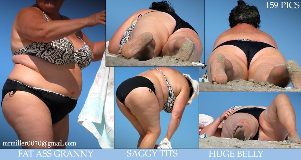 See and Save As granny with cellulite ass beach voyeur pics porn pict -  4crot.com