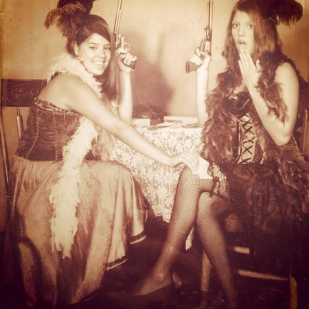 My best friend & I playing dress up 6 years aho